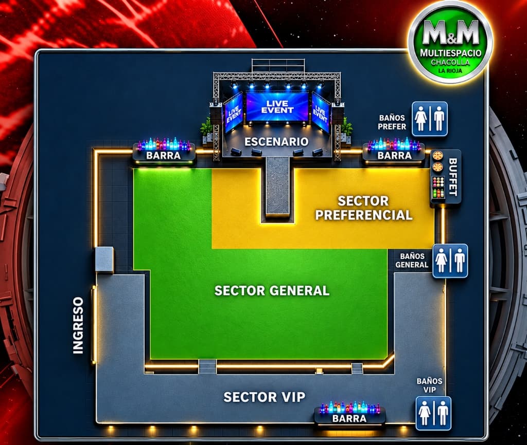Plano 3D Oficial M&M Multiespacio Chacolla