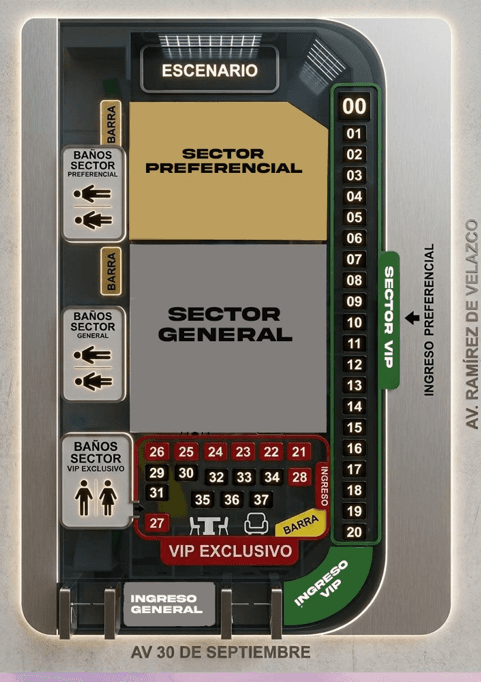Plano Sector techado de M&M